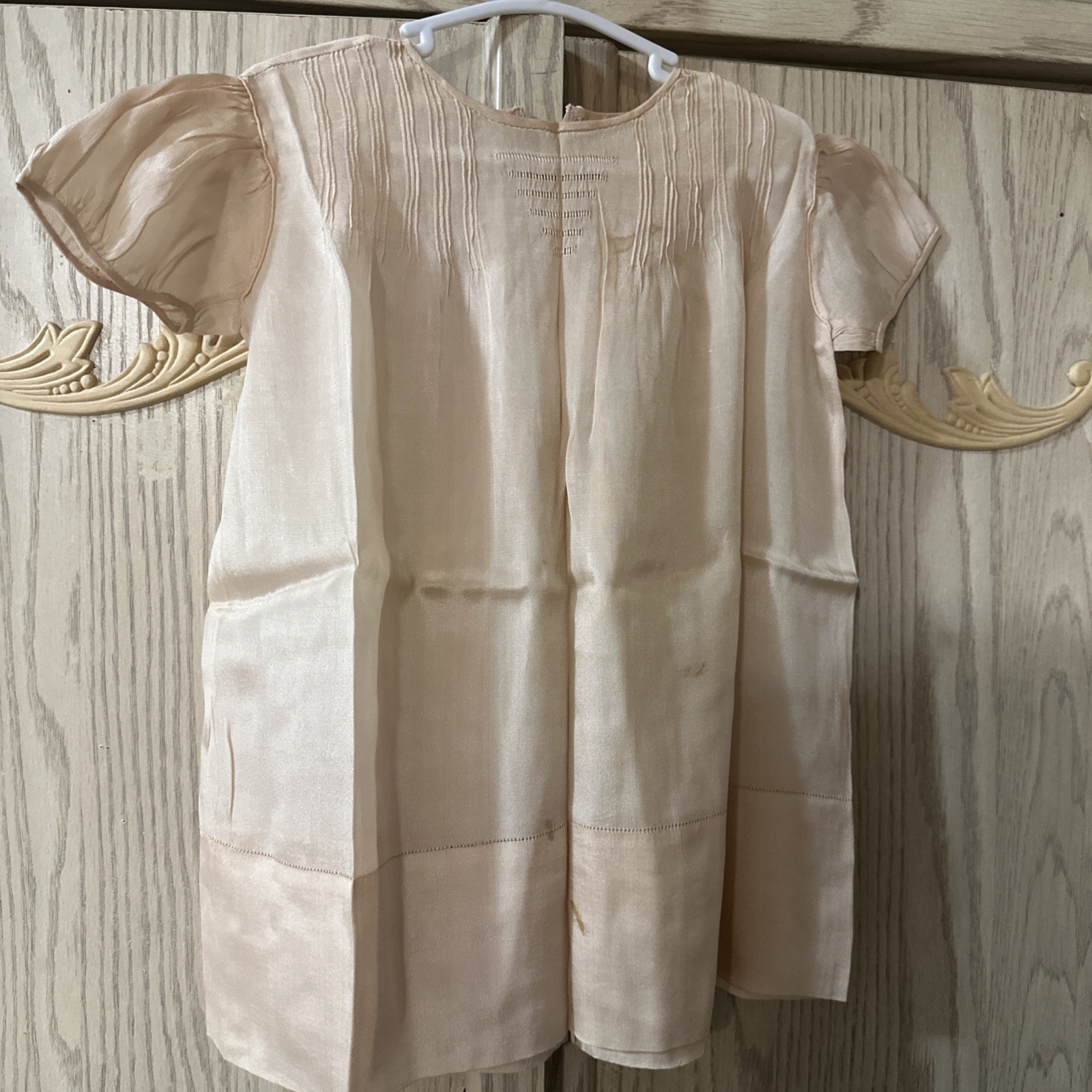 Antique Silk Doll Dress for German Character or Mama Doll Or Baby Dress