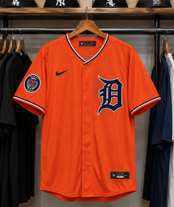 New Detroit Tigers #7 Kevin McGonigle Orange Cool Base Stitched Jersey FULL SIZE New Detroit Tigers #7 Kevin McGonigle Orange Cool Base Stitched Jersey FULL SIZE