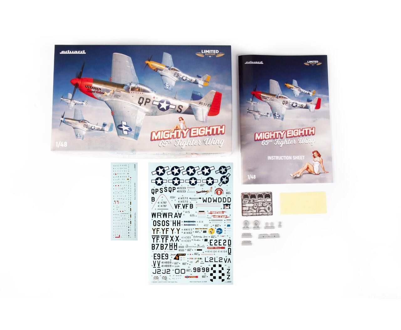 Eduard 1/48 Mighty Eight: 65th Fighter Wing P-51D w/Mask, PE Detail 11196 Eduard 1/48 Mighty Eight: 65th Fighter Wing P-51D w/Mask, PE Detail 11196