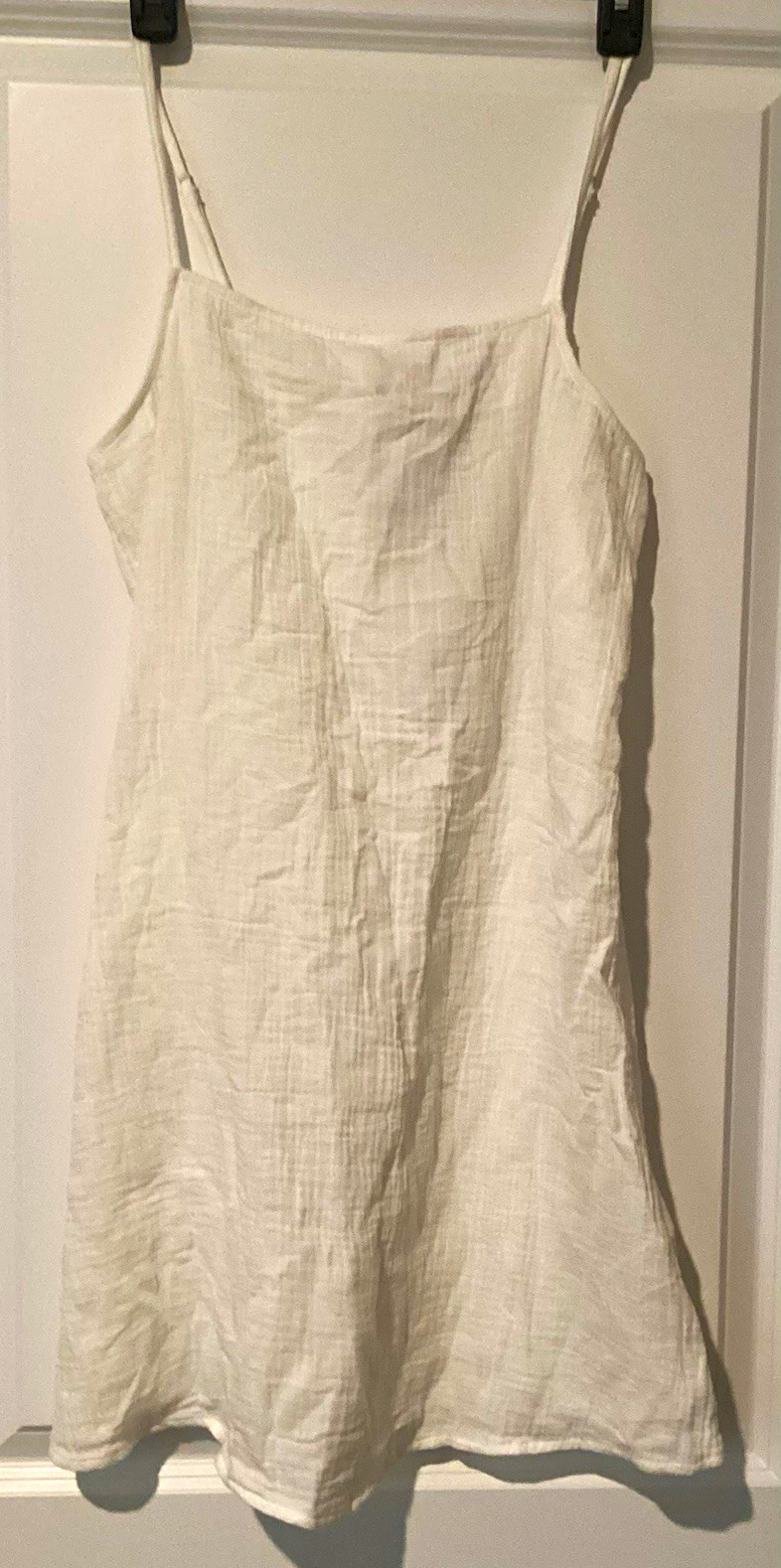 VERO MODA White Solid Square Neck Sleeveless Short Slip Dress Size S Cotton VERO MODA White Solid Square Neck Sleeveless Short Slip Dress Size S Cotton