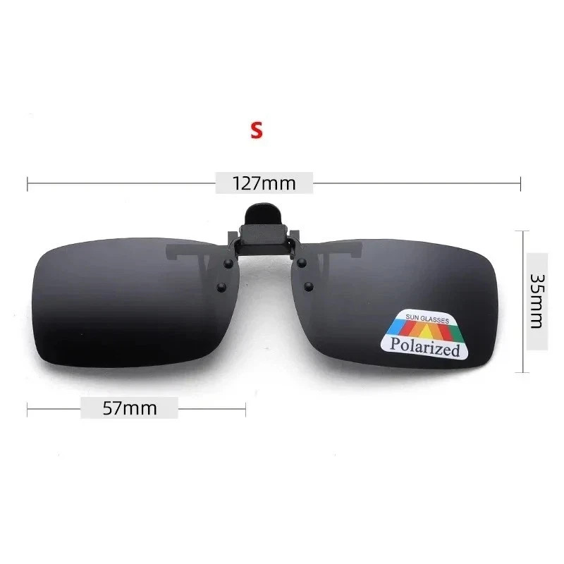 4 Color Grey Lenses Polarized Sunglasses Clip on Flip up UV 380 Driving Fishing