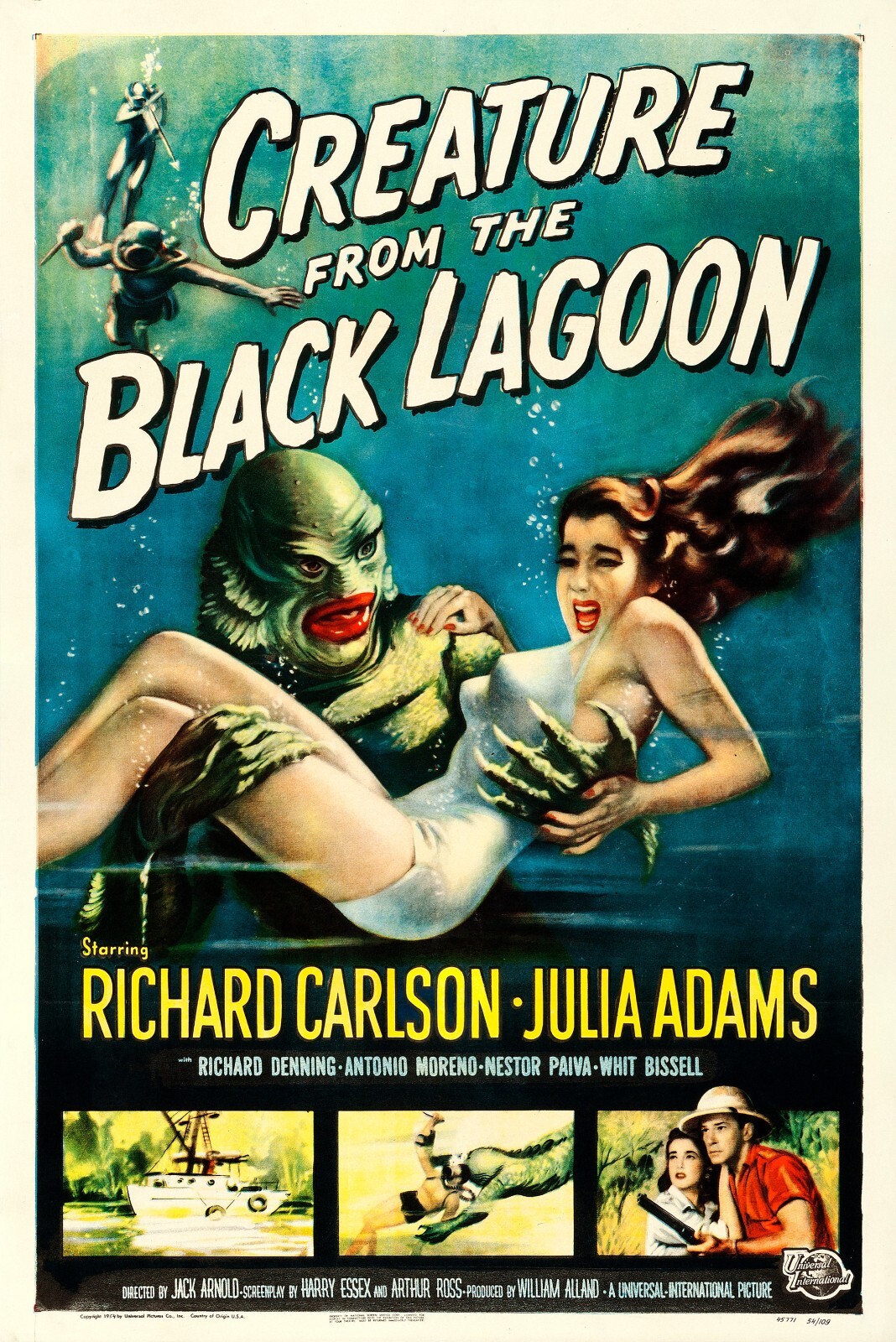 1954 Creature From The Black Lagoon Movie Poster 11X17 Richard Carlson πΈπΏ 1954 Creature From The Black Lagoon Movie Poster 11X17 Richard Carlson πΈπΏ