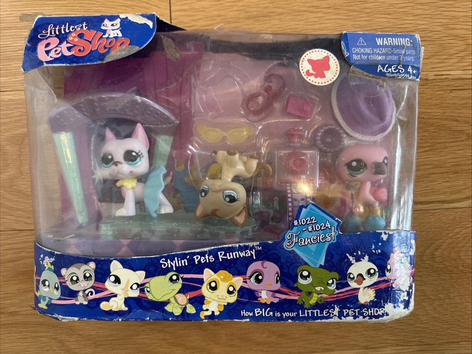 LITTLEST PET SHOP Stylin\' Pets Runway RARE 2008 Dog 1022 Flamingo 1023 Cat 1024 LITTLEST PET SHOP Stylin\' Pets Runway RARE 2008 Dog 1022 Flamingo 1023 Cat 1024