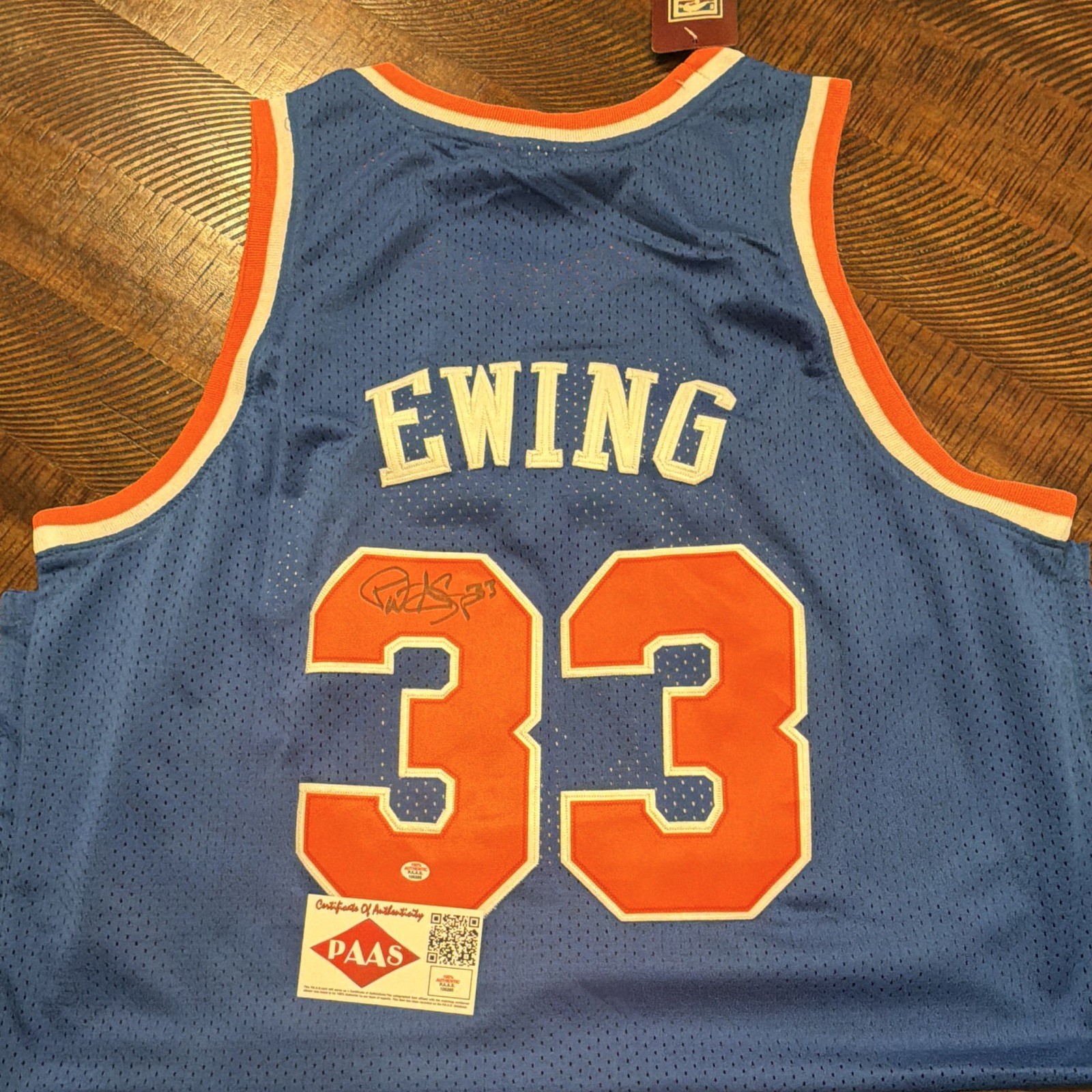 Mitchell  Ness 199192  York Knicks Patrick Ewing autographed jersey W CO G1N