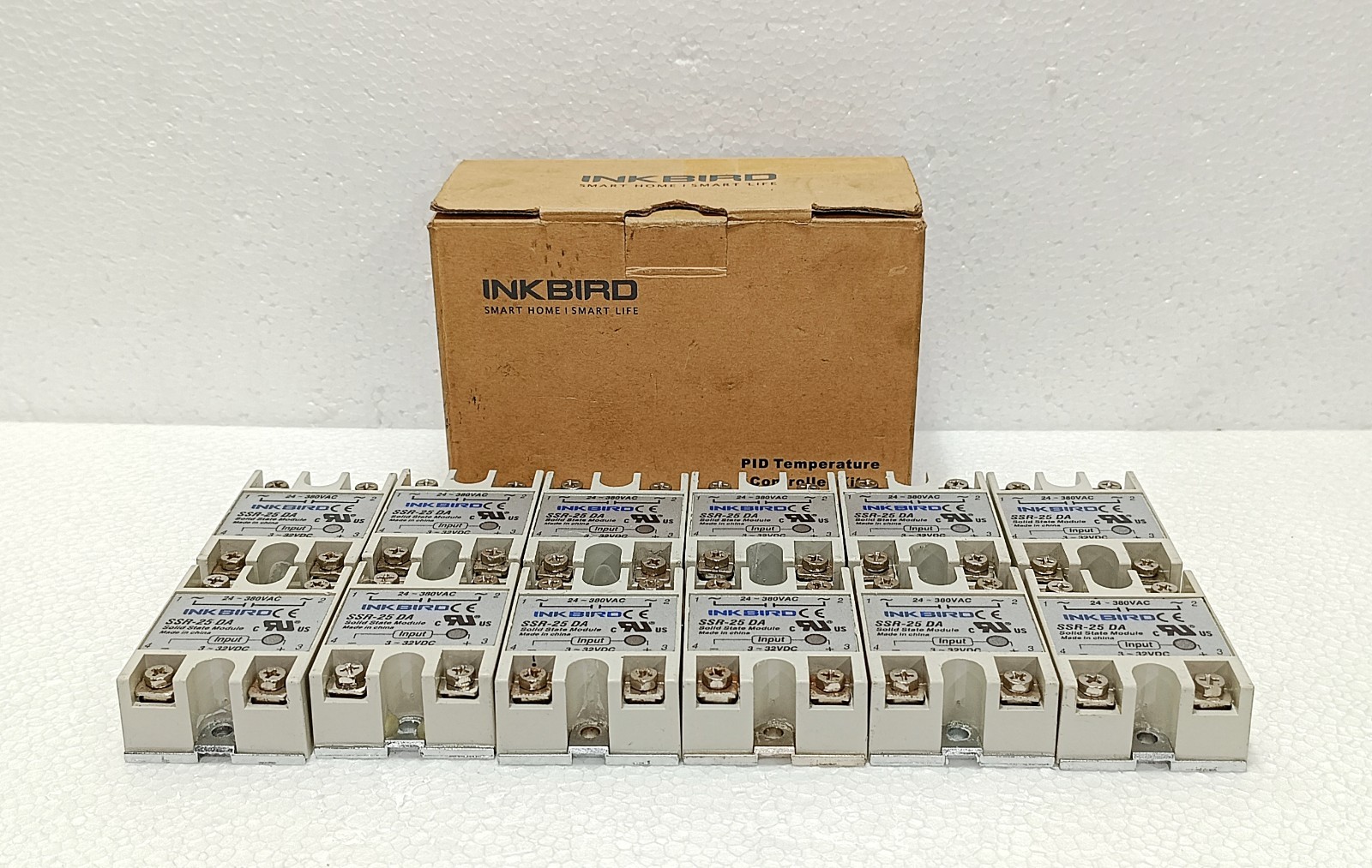 INKBIRD SSR-25 DA 12PCS Solid State Relay 25A 24-380VAC Industrial OEM Lot