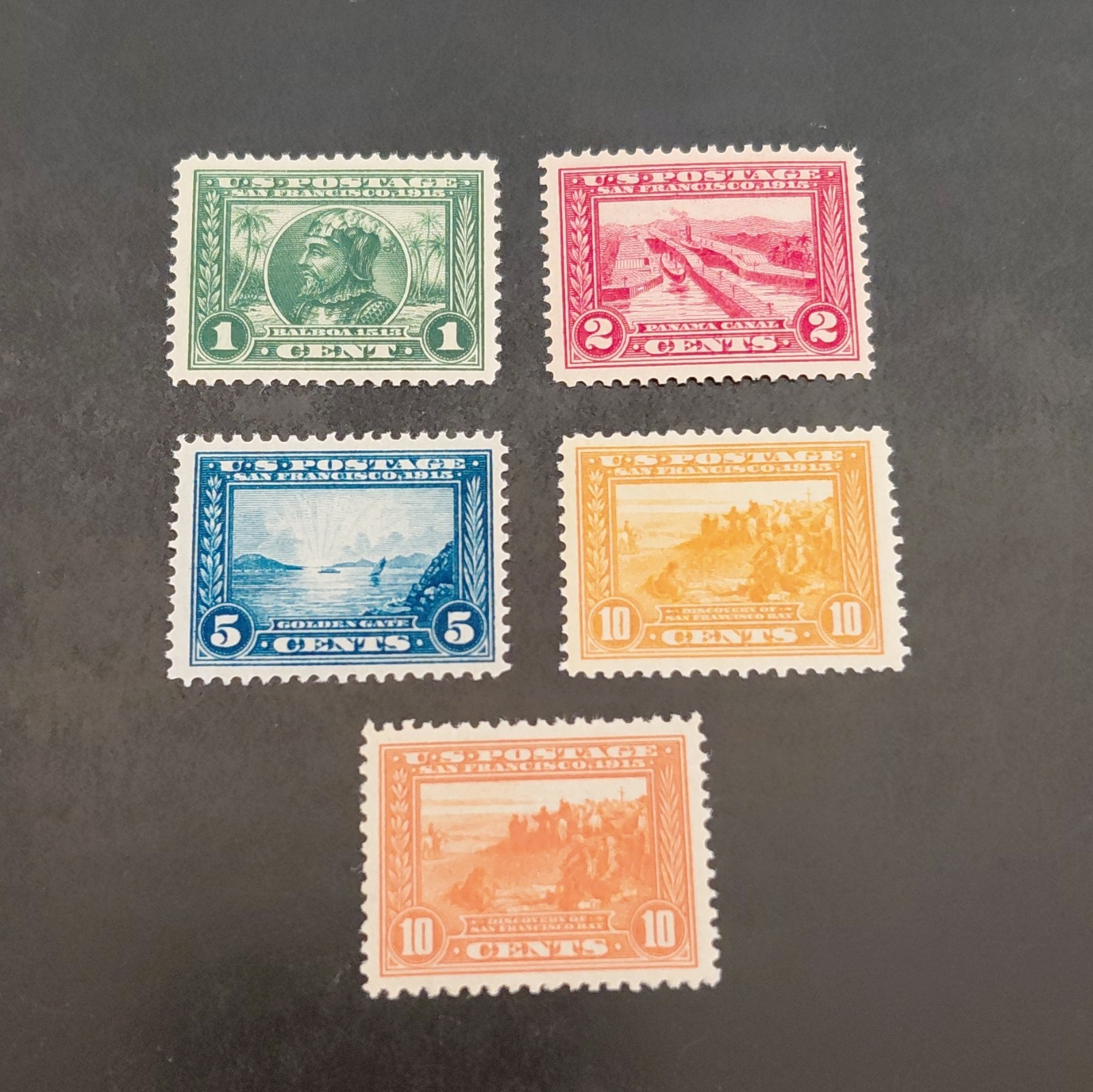US Stamp 1913-1915 Scott #397-400A MNH VF 1c-10c Panama-Pacific Set SCV 870 US Stamp 1913-1915 Scott #397-400A MNH VF 1c-10c Panama-Pacific Set SCV 870