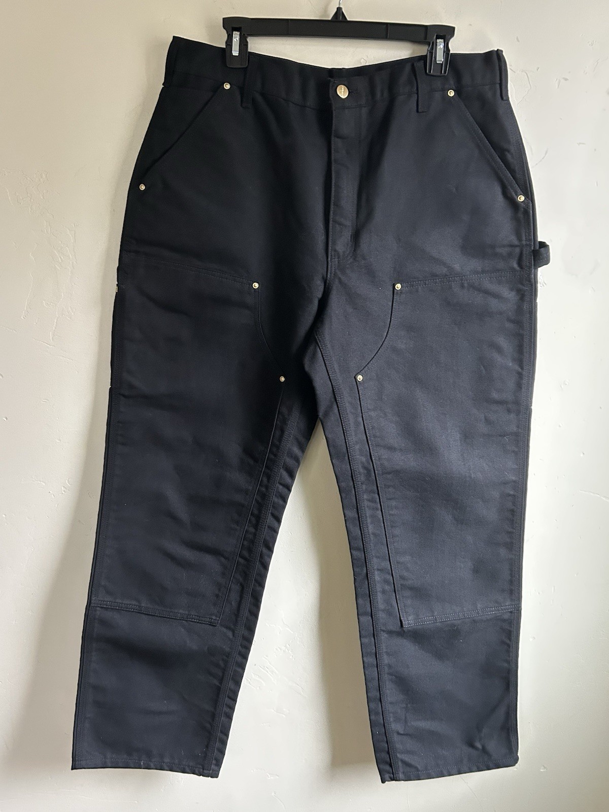 Carhartt B01 BLK Double Knee Pants Mens 36x32 Black Duck Made USA Union Workwear Carhartt B01 BLK Double Knee Pants Mens 36x32 Black Duck Made USA Union Workwear