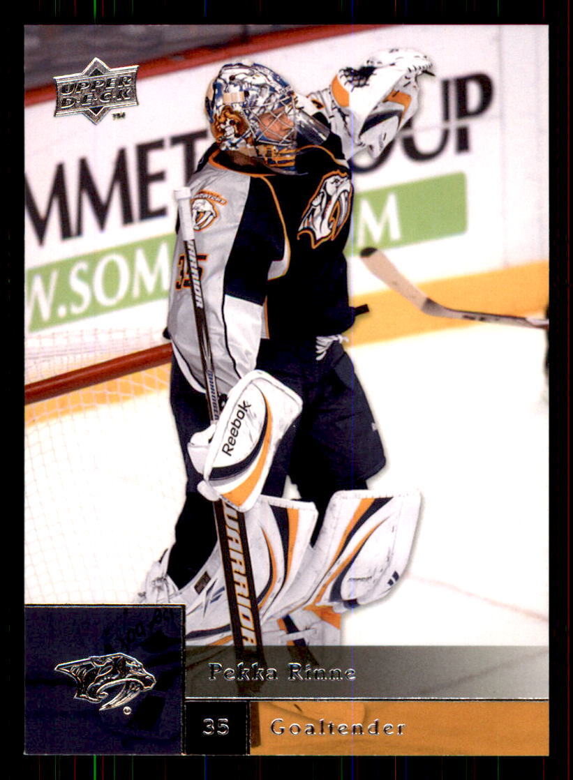 2009-10 Upper Deck #132 Pekka Rinne Nashville Predators