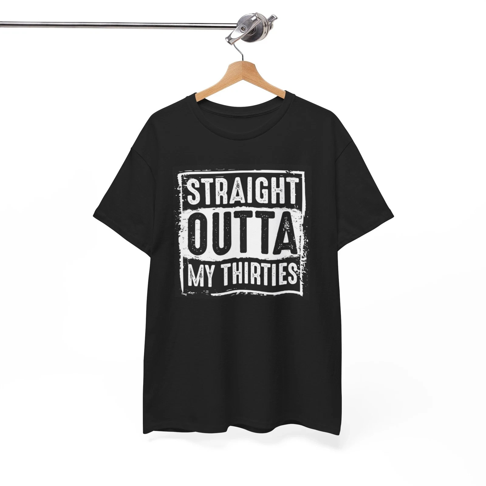 Funny 40th Birthday T-Shirt, Straight Outta My Thirties Tee, Unisex Adult Shirt