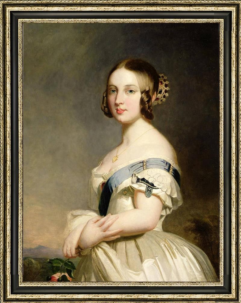 Hand Painted Old Master-Art Antique style Oil Painting art Noblewoman On Canvas