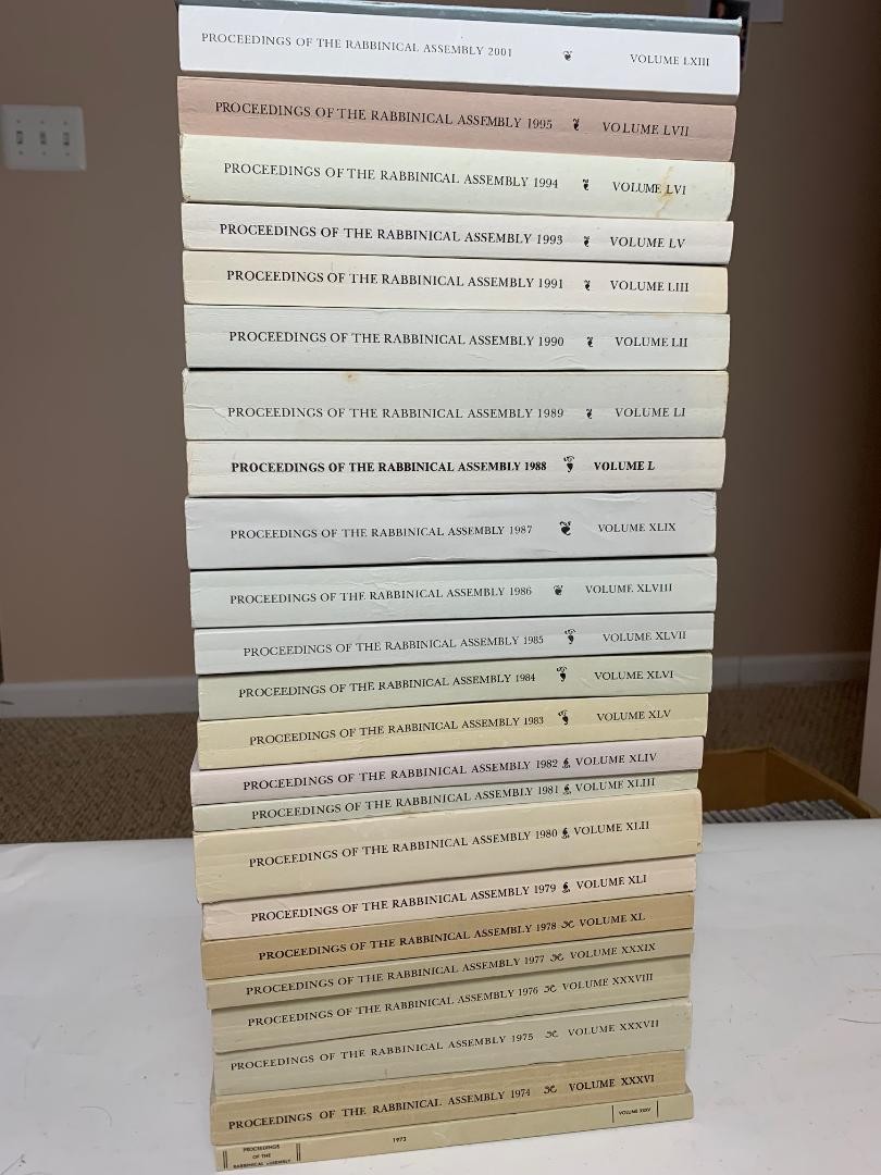 HUGE Lot of 23 The Rabbinical Assembly Proceedings 1973 - 1995 & 2001 + Index