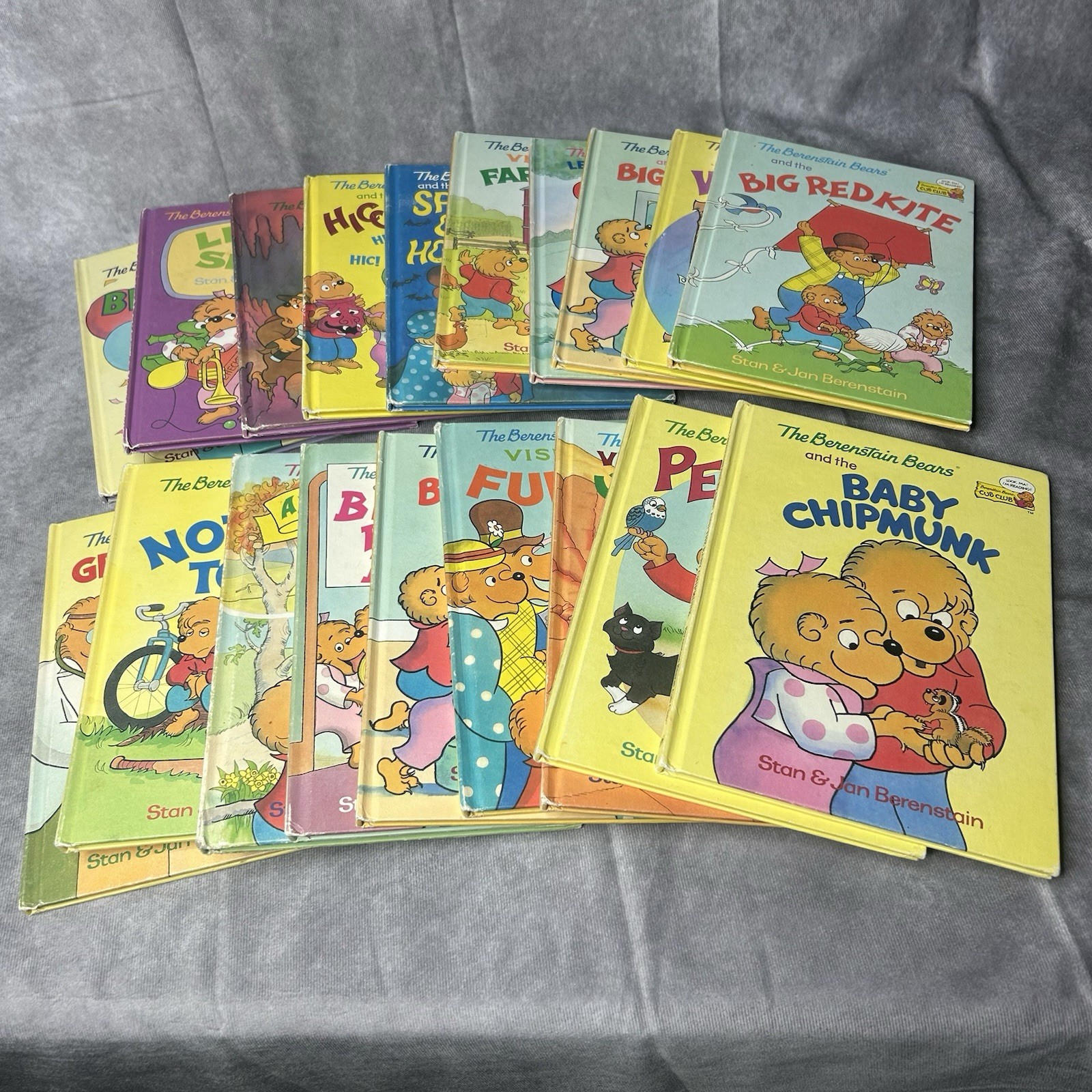 Lot of 19 Vintage 90's Berenstain Bears Cub Club Hardcover Books