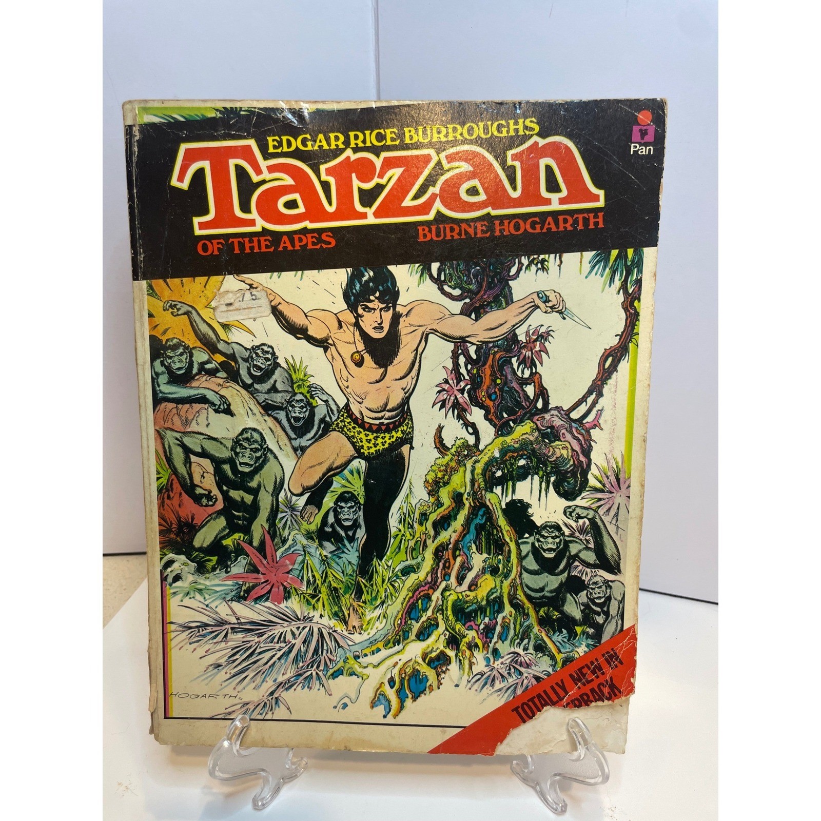 Vintage Tarzan of the Apes 1974 Paperback Pan Books Burne Hogarth Graphic Comic