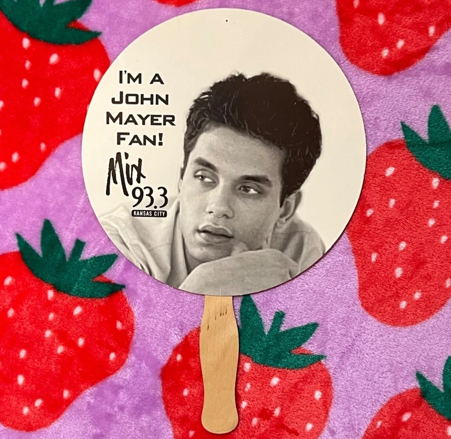 I\'m A John Mayer Fan Handheld Fan Room For Squares Era Unique Rare Vintage \'00s