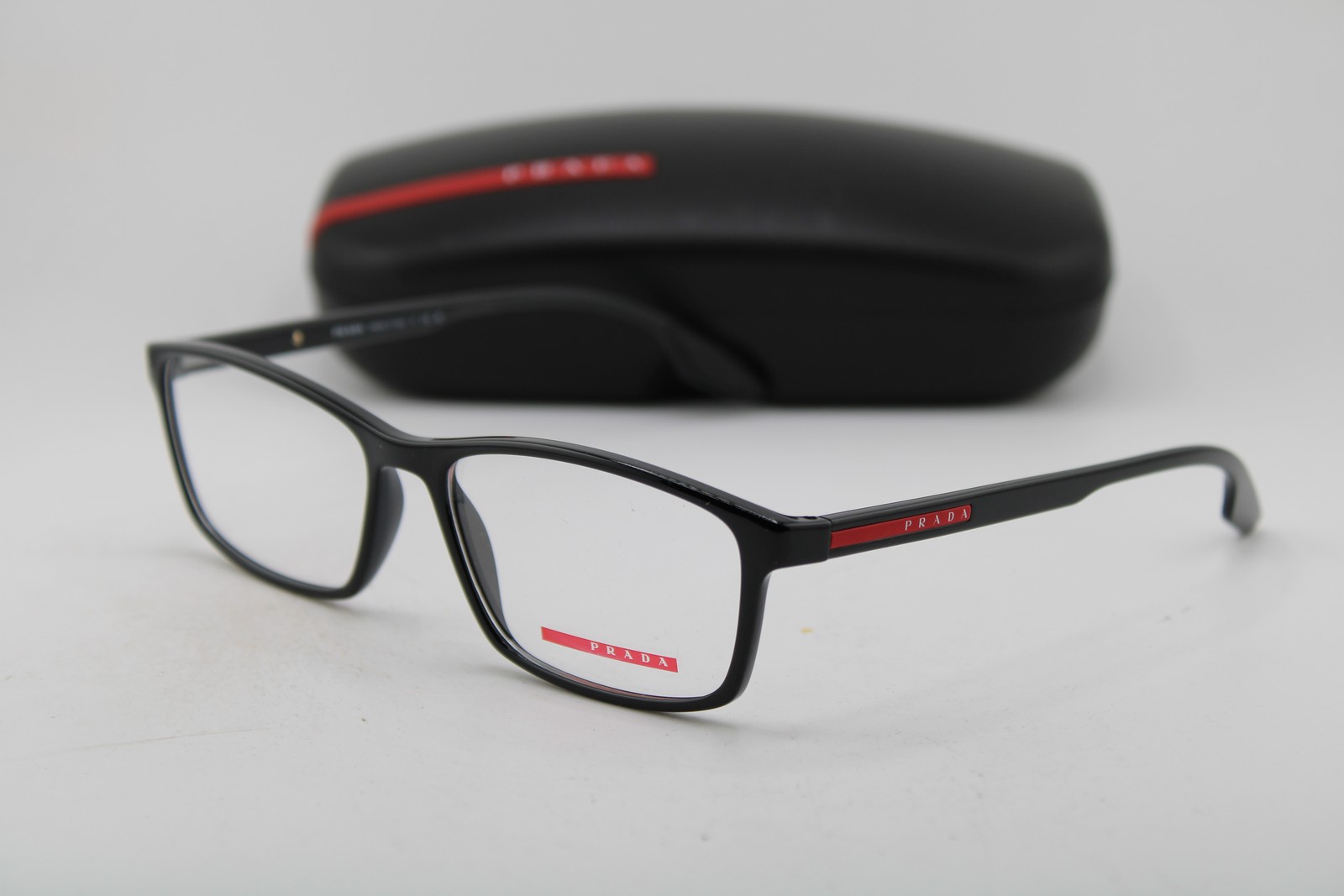 NEW PRADA SPORT VPS 04M 1AB-1O1 BLACK RED POLISHED AUTHENTIC EYEGLASSES 56-16 NEW PRADA SPORT VPS 04M 1AB-1O1 BLACK RED POLISHED AUTHENTIC EYEGLASSES 56-16