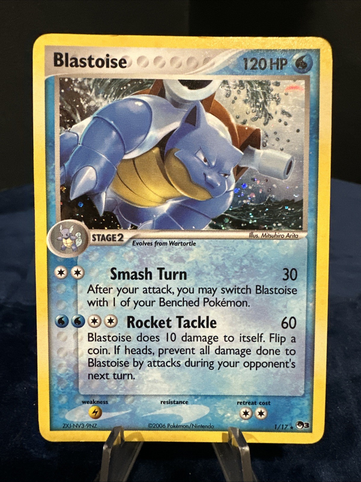Blastoise 1/17 Pop Series 3 Holo Rare 2006 Pokemon Card