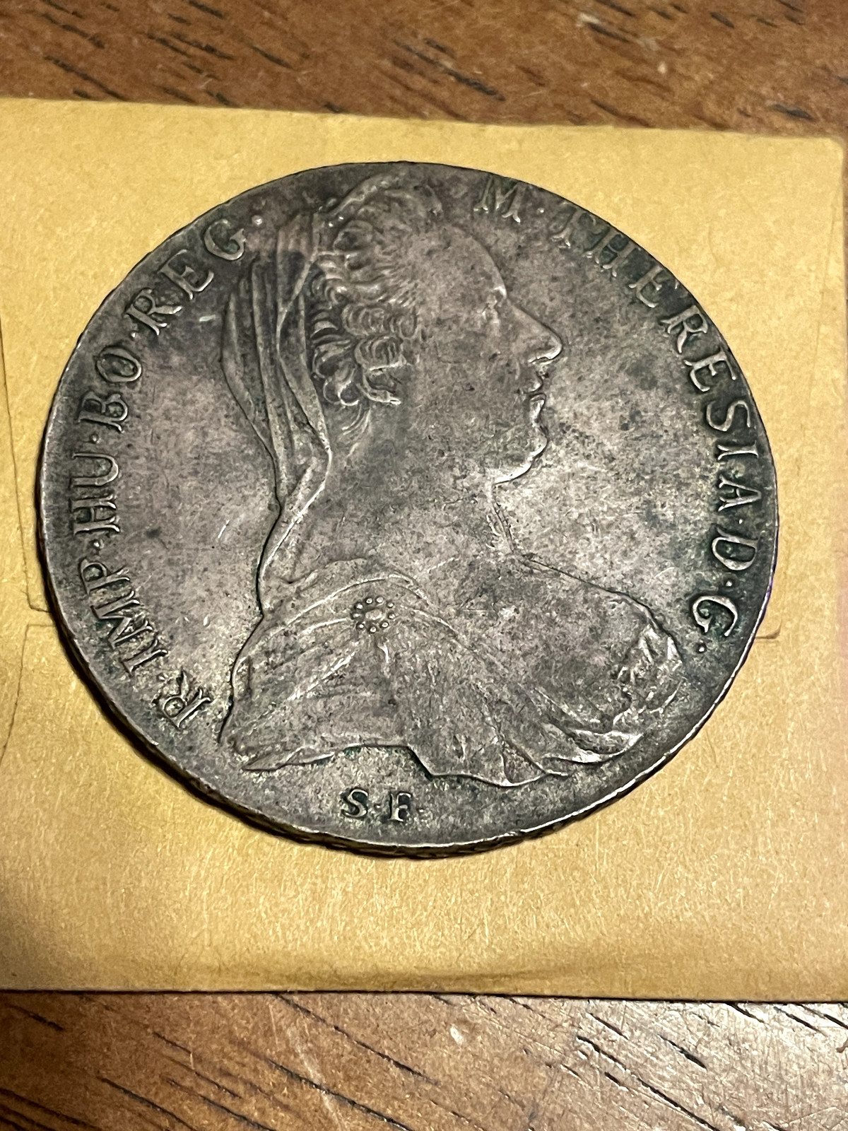 Authentic 1780 S. F. Austria Burgau 1 Thaler Taler Dollar Silver Coin 27.70 g