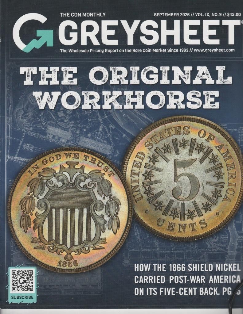 SEPTEMBER 2026 CDN MONTHLY GREYSHEET 1ST CLASS MAIL PRE-OWNED