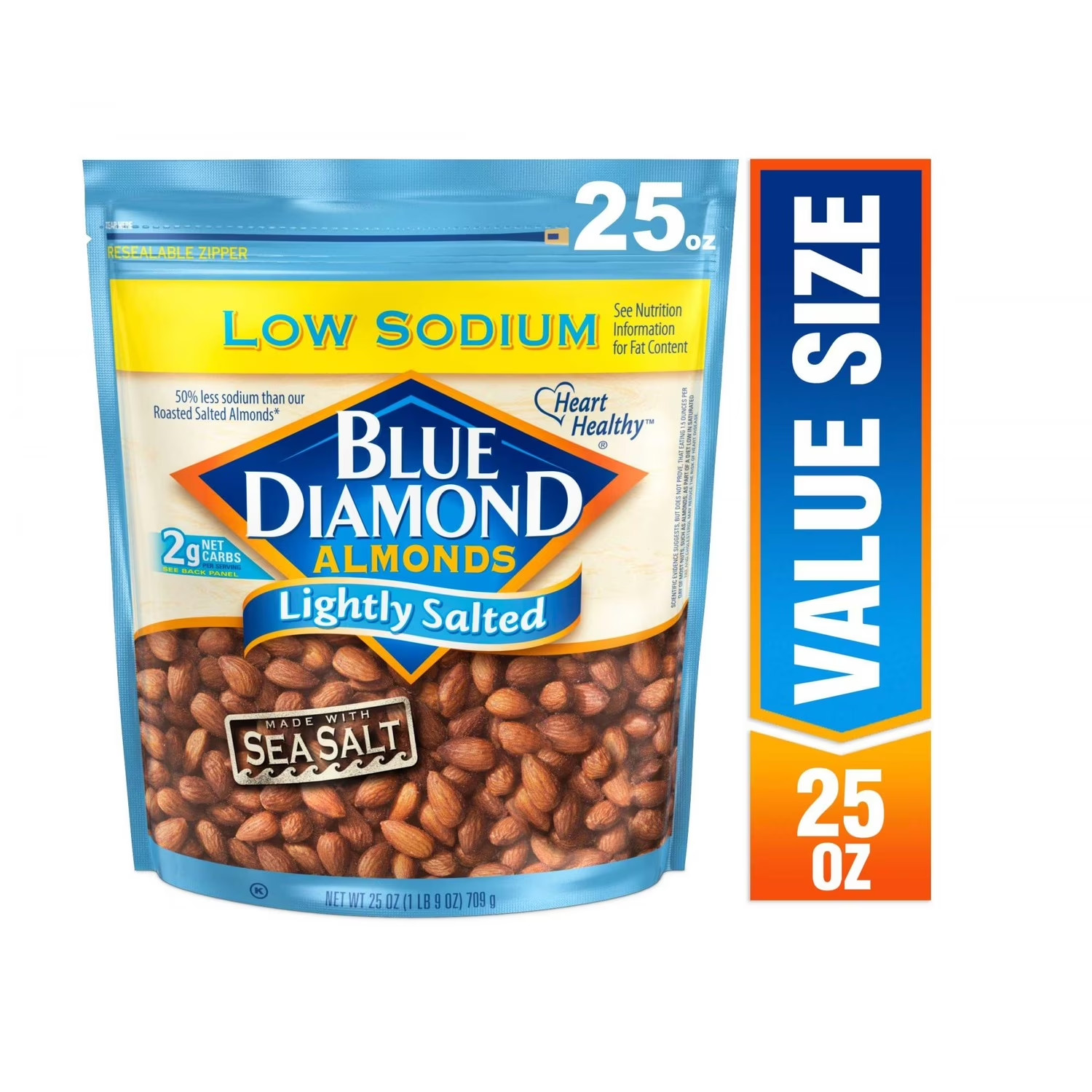 Blue Diamond Almonds, Lightly Salted Snack Almonds perfect for lunches and on-th