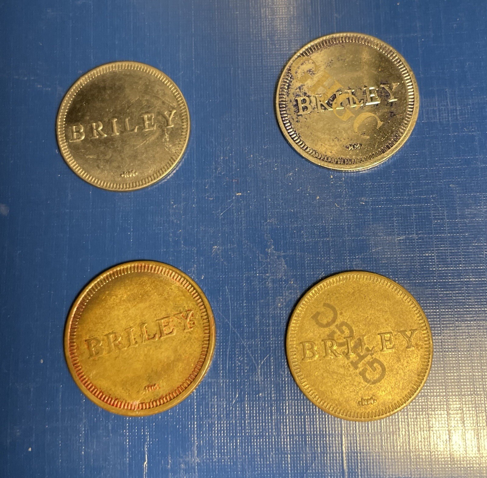 Lot of Four - Briley Manufacturing Shotgun Accessories Token Medallion