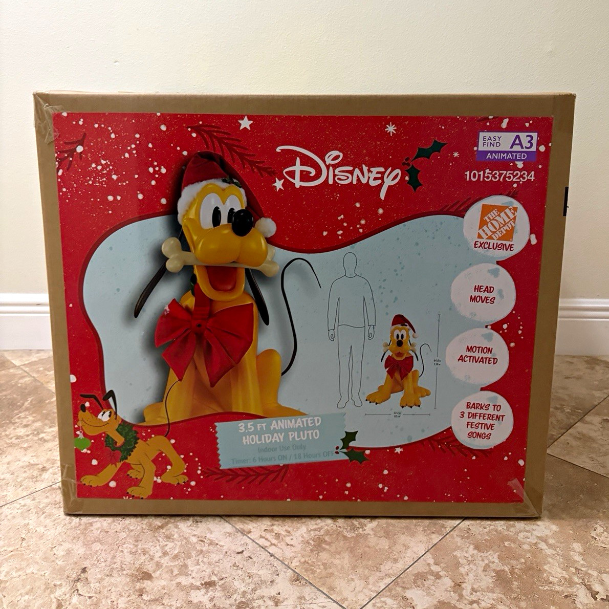 Disney Pluto 3.5 ft Animated Motion Activated Free Standing Christmas Decor Disney Pluto 3.5 ft Animated Motion Activated Free Standing Christmas Decor