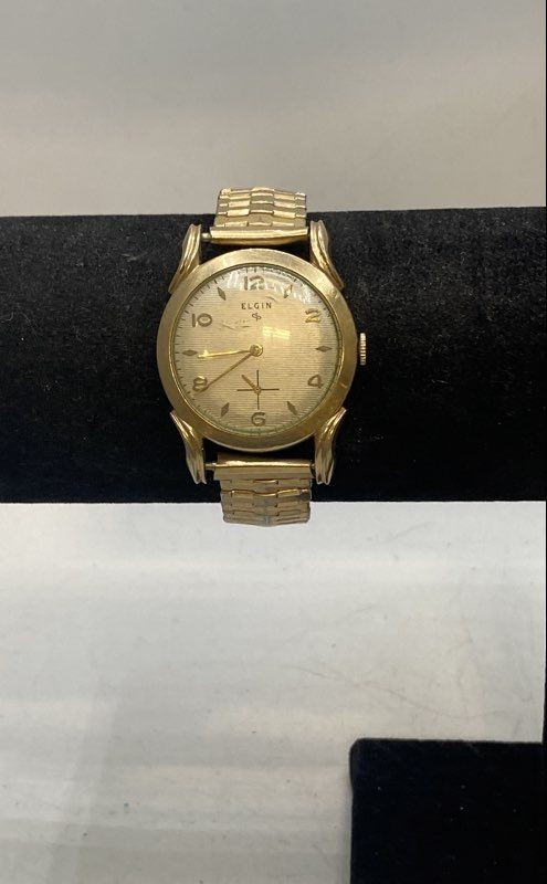 Vintage Elgin Women\'s Automatic Watch RGP Stainless Case 32.2mm