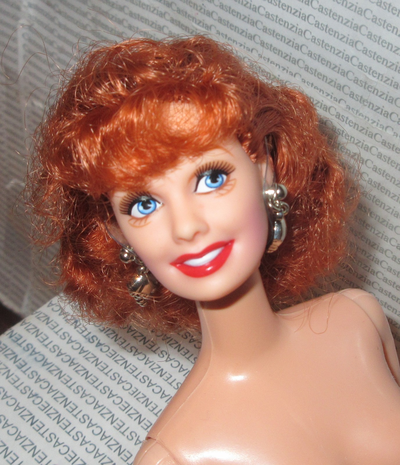 J645 NUDE BARBIE MATTEL AUBURN I LOVE LUCY  LUCILLE BALL FASHION DOLL FOR OOAK