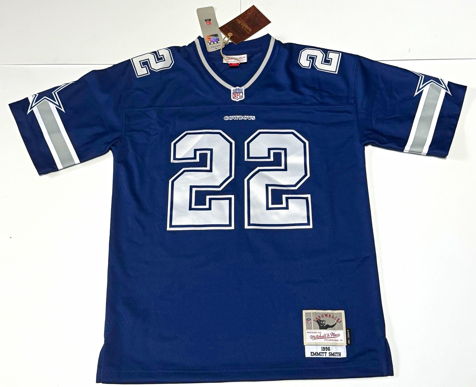 Mitchell & Ness NFL Dallas Cowboys Emmitt Smith #22 Jersey Boys L 14-16 Blue NWT Mitchell & Ness NFL Dallas Cowboys Emmitt Smith #22 Jersey Boys L 14-16 Blue NWT