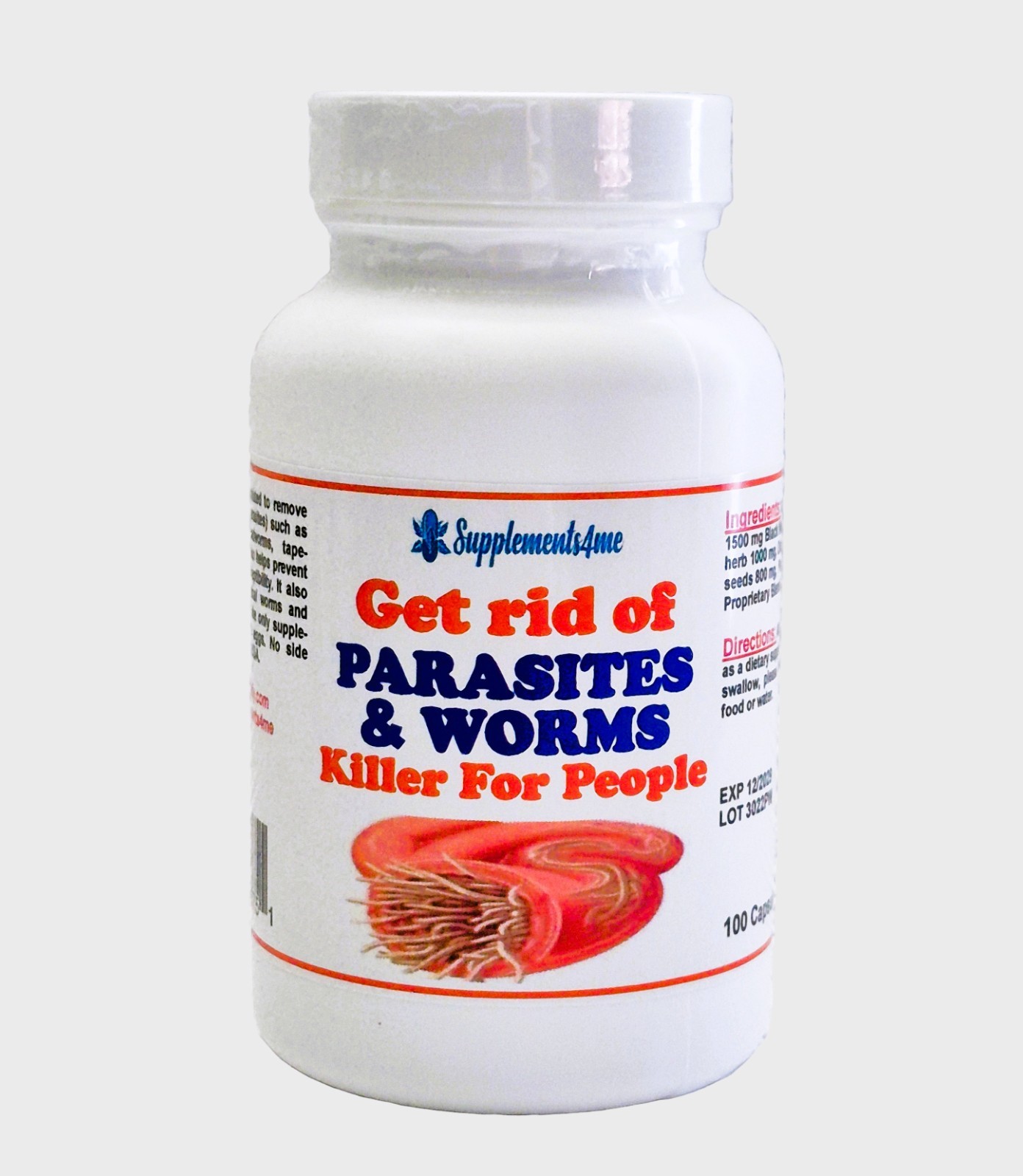 Natural Dewormer free for people kill & flush them out  - MADE IN USA