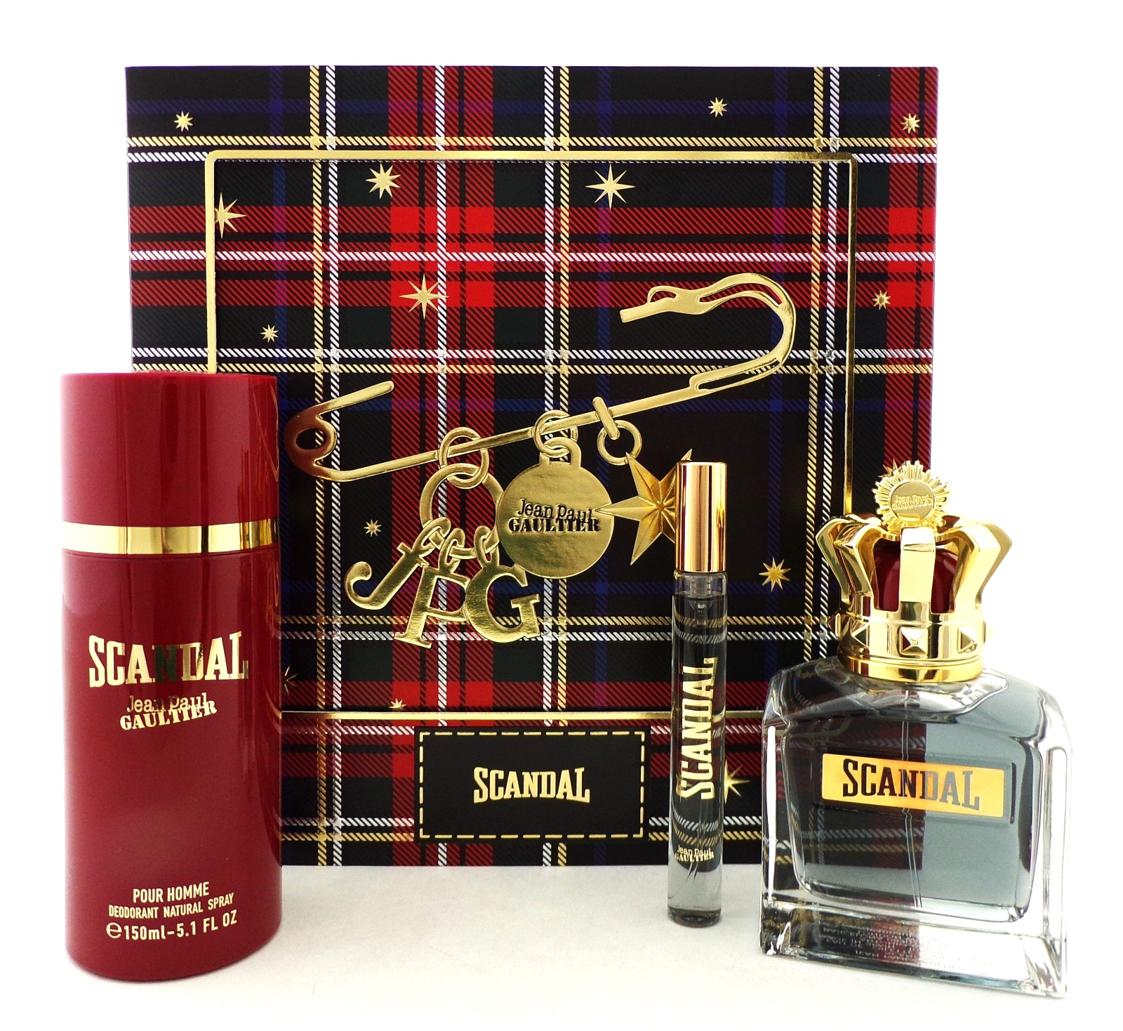 SCANDAL by J.P Gaultier 3.4oz &10 ml EDT Spray + 5.1 Deo Spray 3 Pcs Set for Men SCANDAL by J.P Gaultier 3.4oz &10 ml EDT Spray + 5.1 Deo Spray 3 Pcs Set for Men