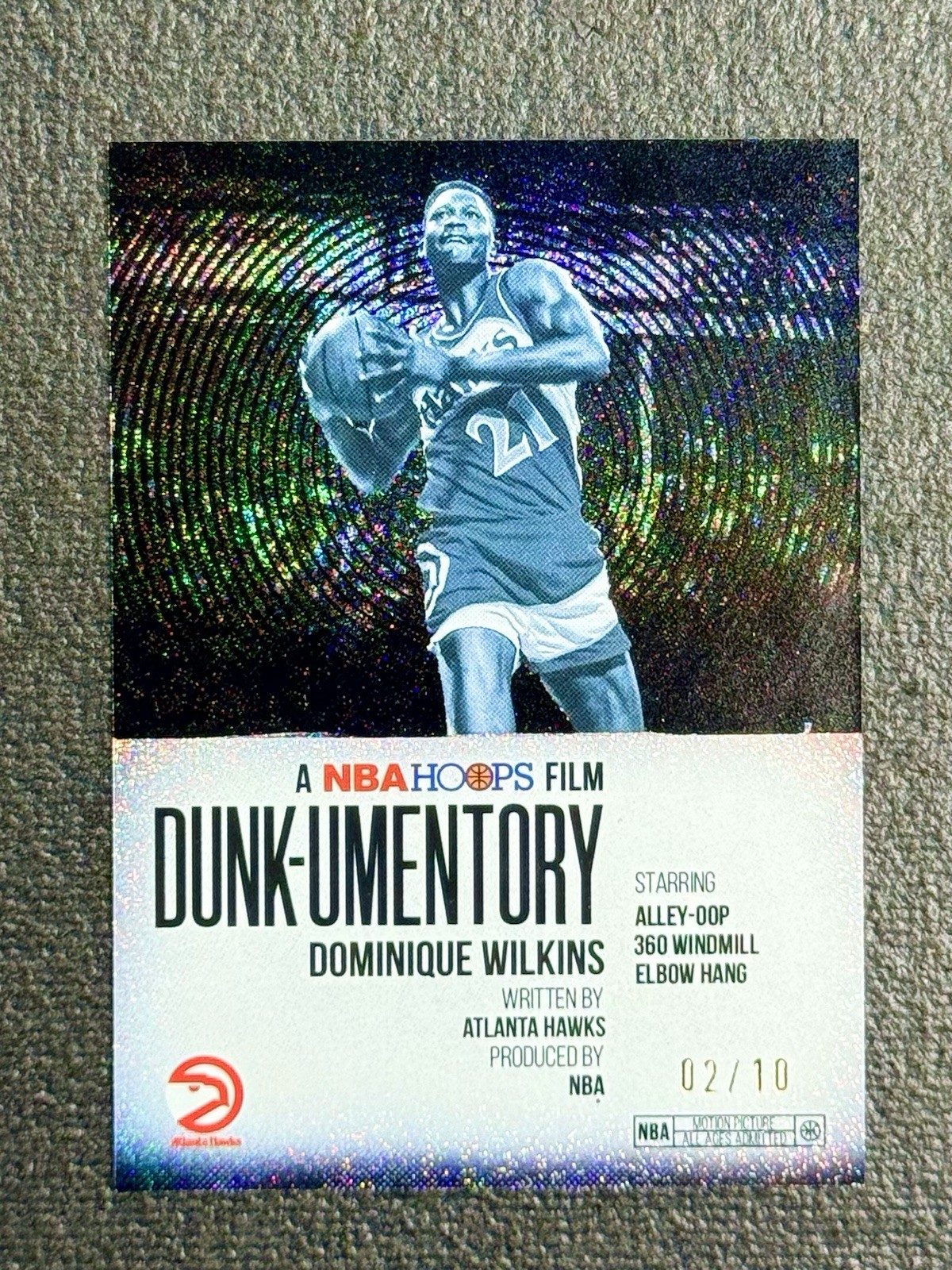 2025-26 Topps NBA Hoops Dunk-Umentory Dominque Wilkins Black Sparkle /10 💎⭐️📈