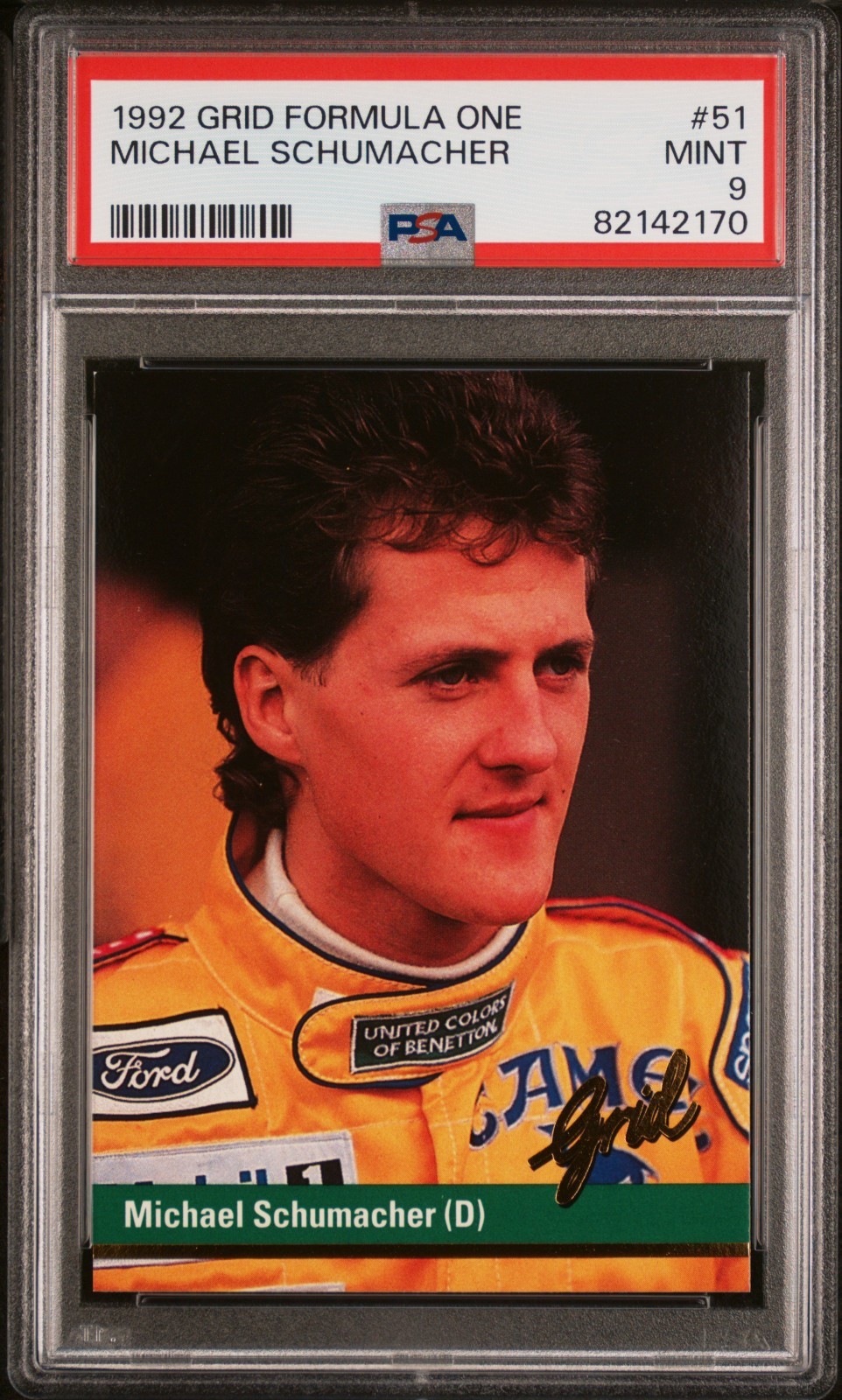 Michael Schumacher RC 1992 Grid Formula One F1 #51 - PSA 9 Michael Schumacher RC 1992 Grid Formula One F1 #51 - PSA 9