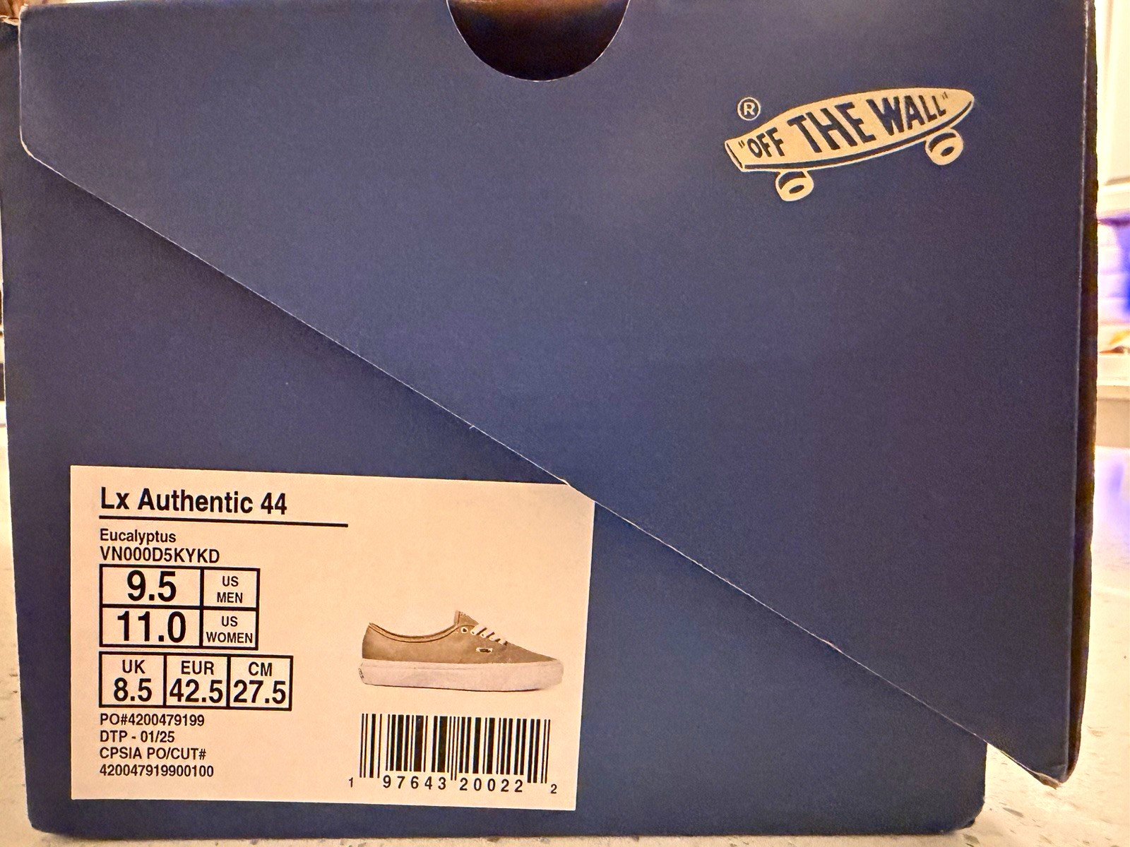 VANS Authentic 44 LX Low Top Canvas Lace Up Sneakers Eucalyptus VN000D5KYKD VANS Authentic 44 LX Low Top Canvas Lace Up Sneakers Eucalyptus VN000D5KYKD
