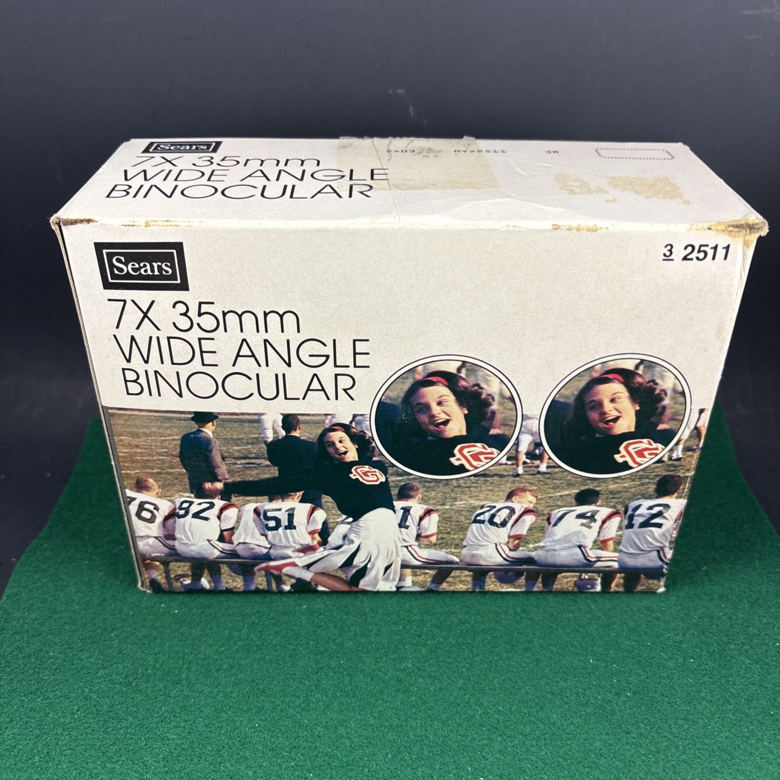 Vintage Sears Binoculars 7x35 Model 2511 Wide Angle Japan Original Receipt 1985