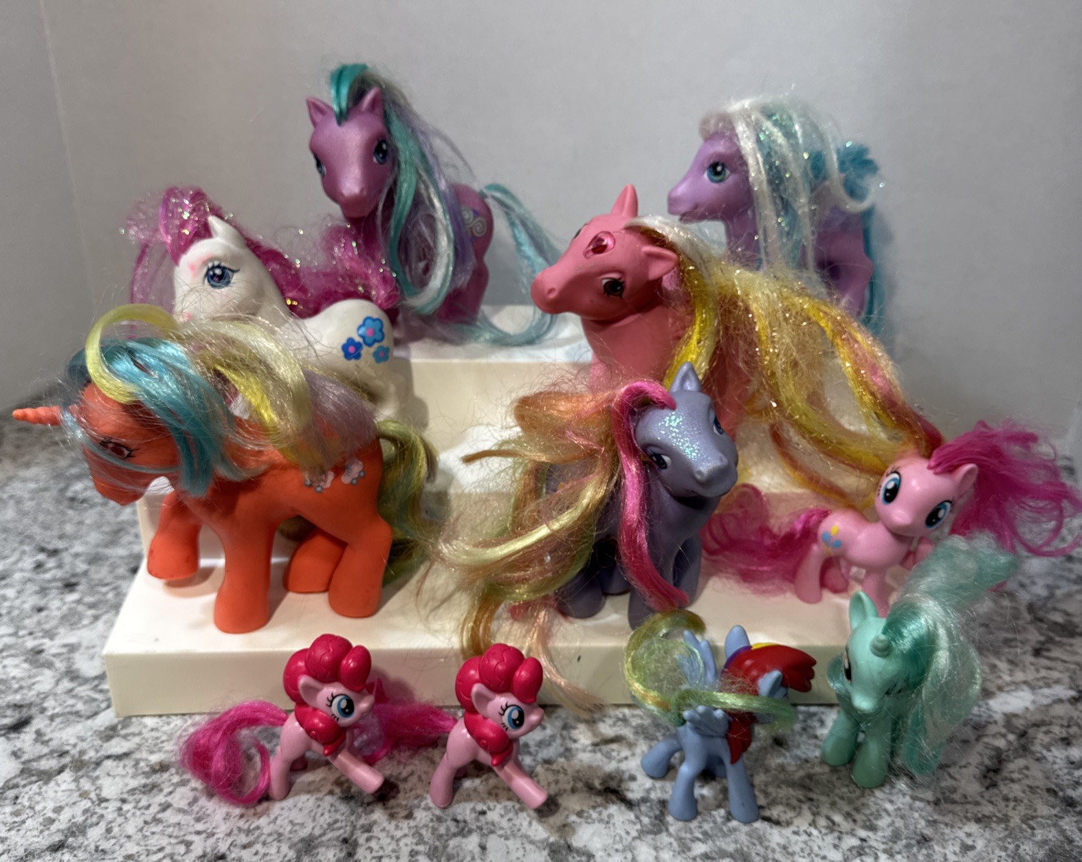 My Little Pony Mixed Lot Pony Figures MLP 1984-85 2000s Hasbro Glitter Tinsel