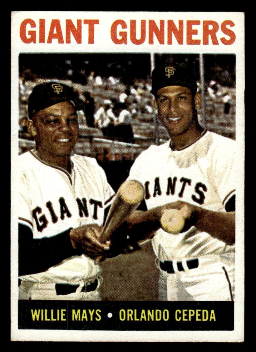 1964 Topps #306 Giant Gunners Willie Mays / Orlando Cepeda
