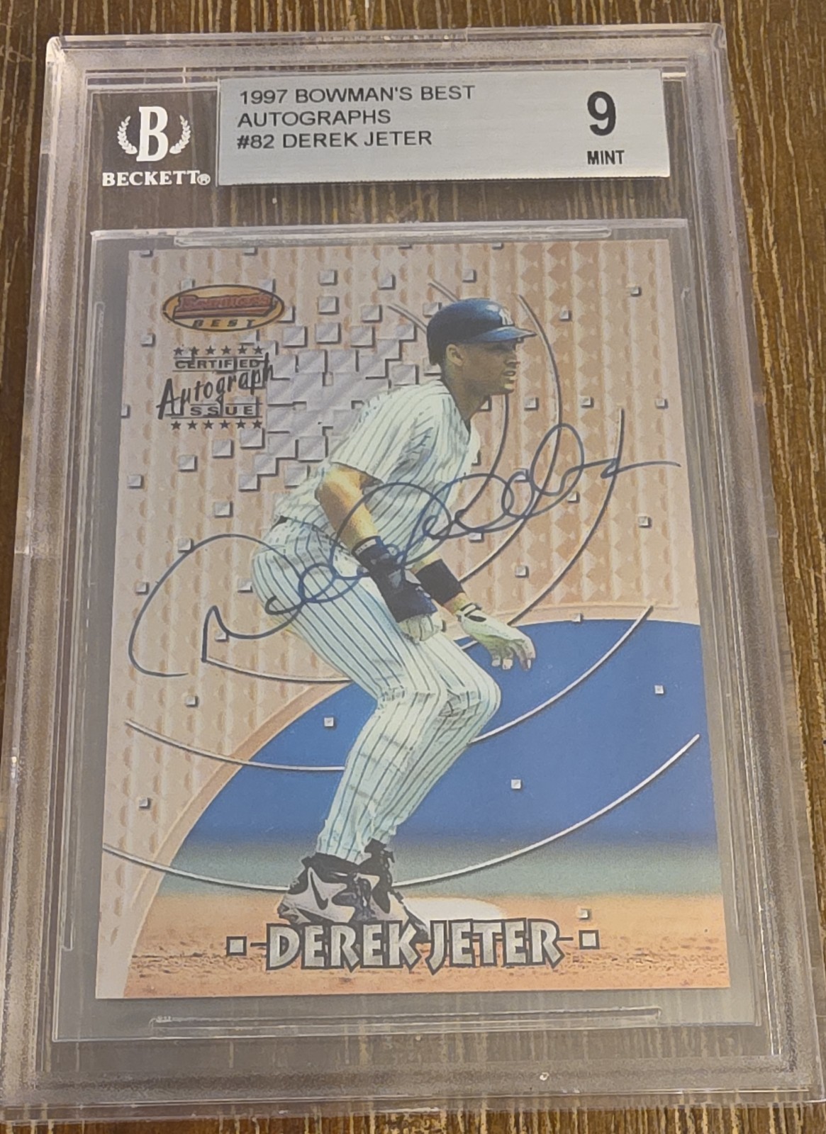 1997 Bowman\'s Best - Derek Jeter #82 Autographs (AU) BGS 9 Graded RARE 1997 Bowman\'s Best - Derek Jeter #82 Autographs (AU) BGS 9 Graded RARE