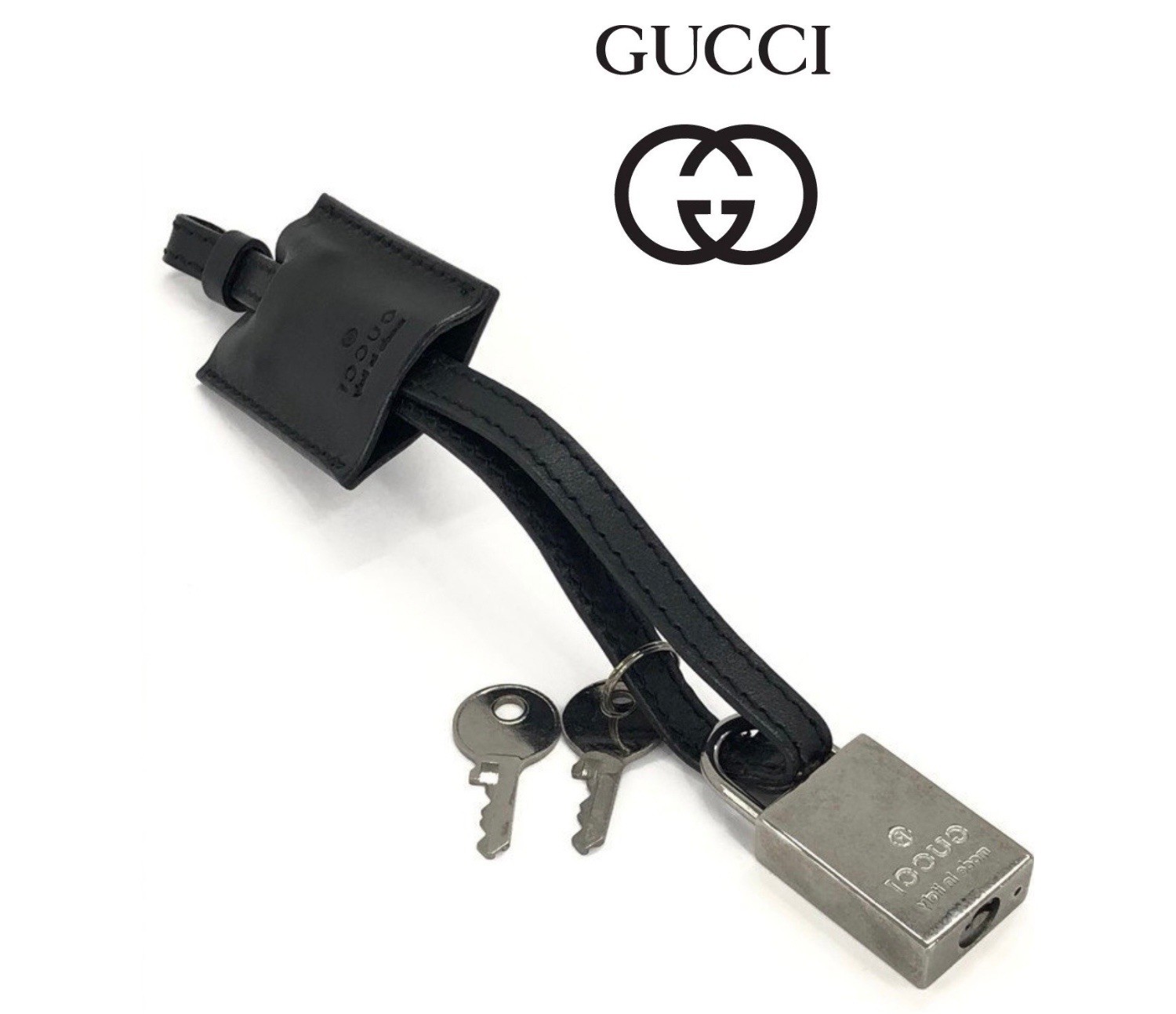 GUCCI Leather Padlock, Key, and Clochette Set GUCCI Leather Padlock, Key, and Clochette Set
