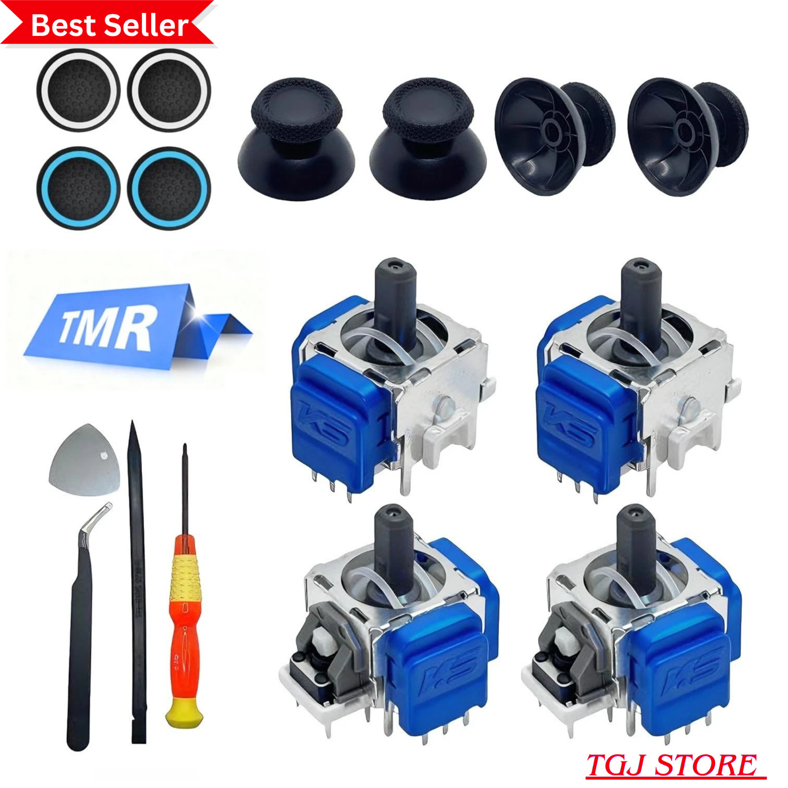 4-Pack TMR Joystick Replacement Kit for Dualsense PS5 Controller / PS5 Edge