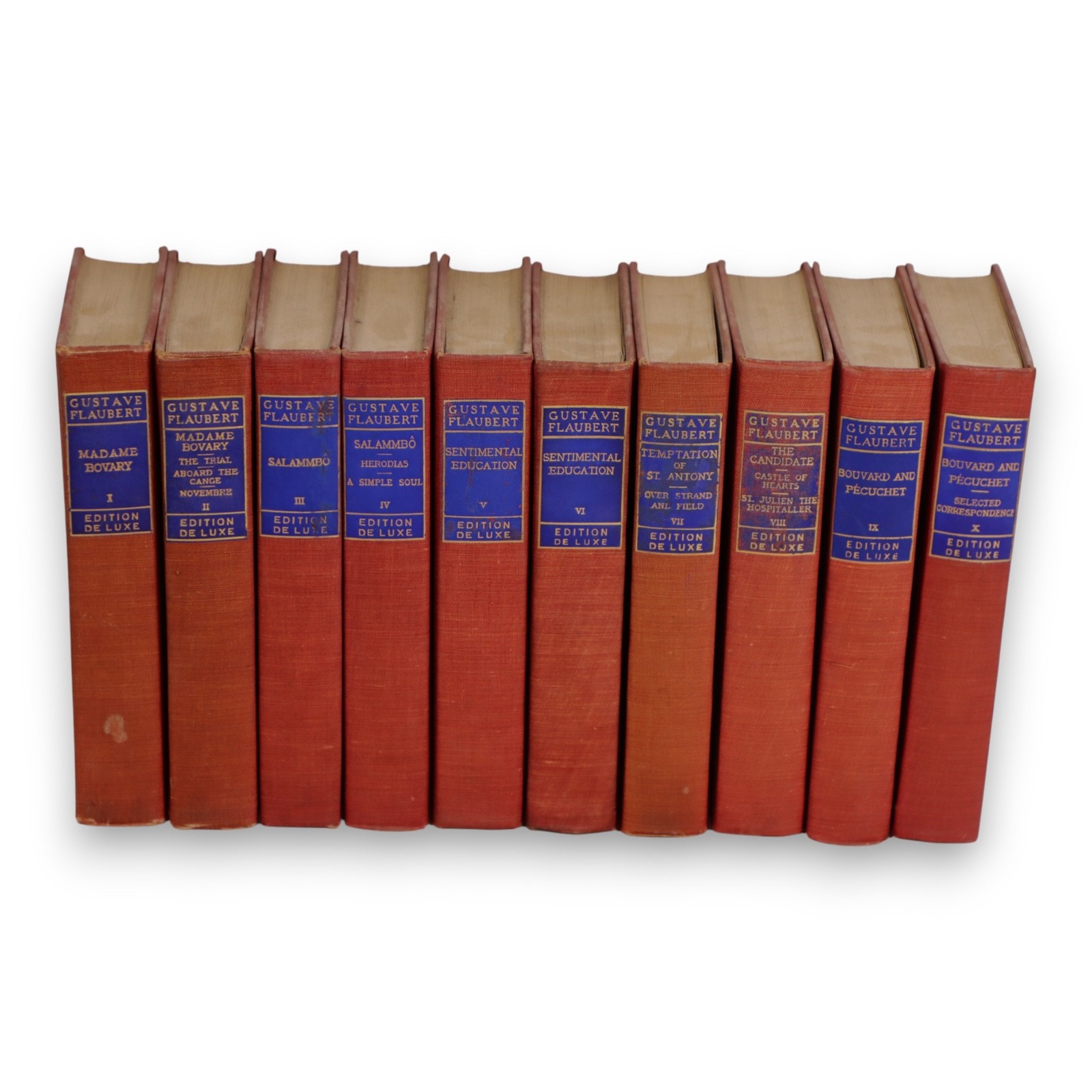 Gustave Flaubert 10 Vol Complete Set Edition De Luxe St. Dunstan Society 1904