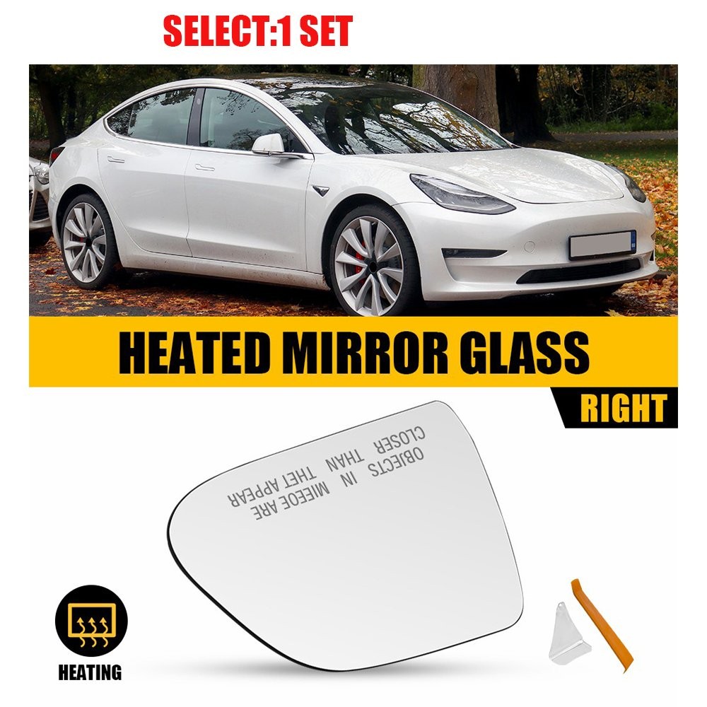Power Heated Right Passenger Mirror Clear Fit for Tesla Model 3 2017-2023 1-10x