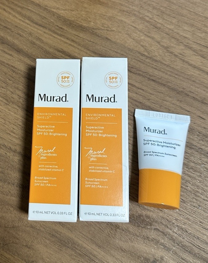 2x Murad Environmental Shield Superactive Brightening Moisturizer SPF50 .33oz ea 2x Murad Environmental Shield Superactive Brightening Moisturizer SPF50 .33oz ea