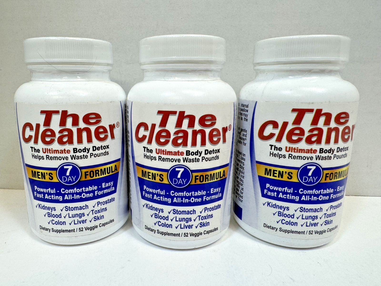 3 PACK Century Systems The Cleaner Men's 7 Day Formula Body Detox BB DEC2026