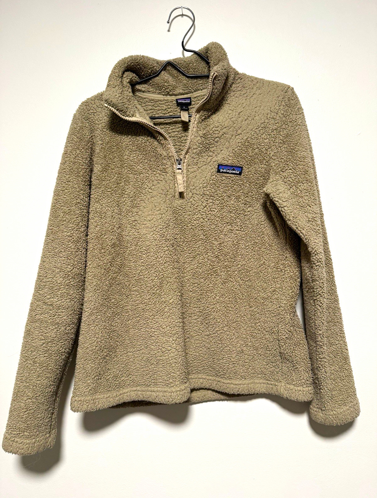 Patagonia Los Gatos Women\'s Beige Fleece 1/4 Zip Jacket Size M
