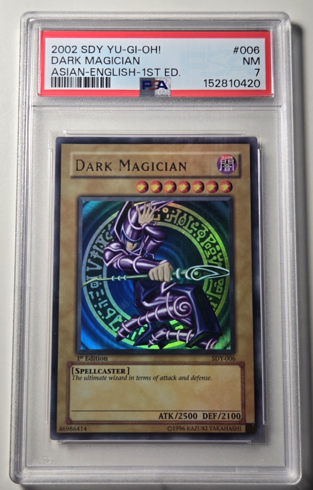 2002 YU-GI-OH Dark Magician SDY-006 1st Edition Asian English 2002 YU-GI-OH Dark Magician SDY-006 1st Edition Asian English