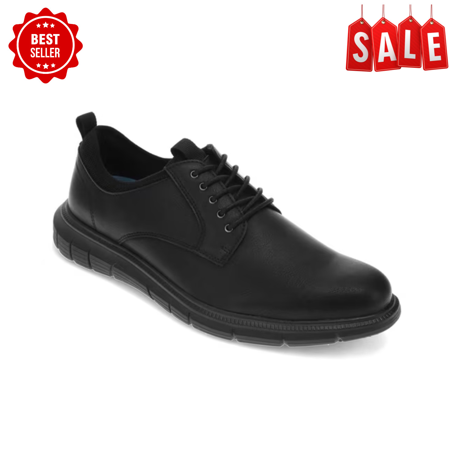 Dockers Mens Trine Slip Resistant Work Casual Lace Up Oxfords Black New Dockers Mens Trine Slip Resistant Work Casual Lace Up Oxfords Black New
