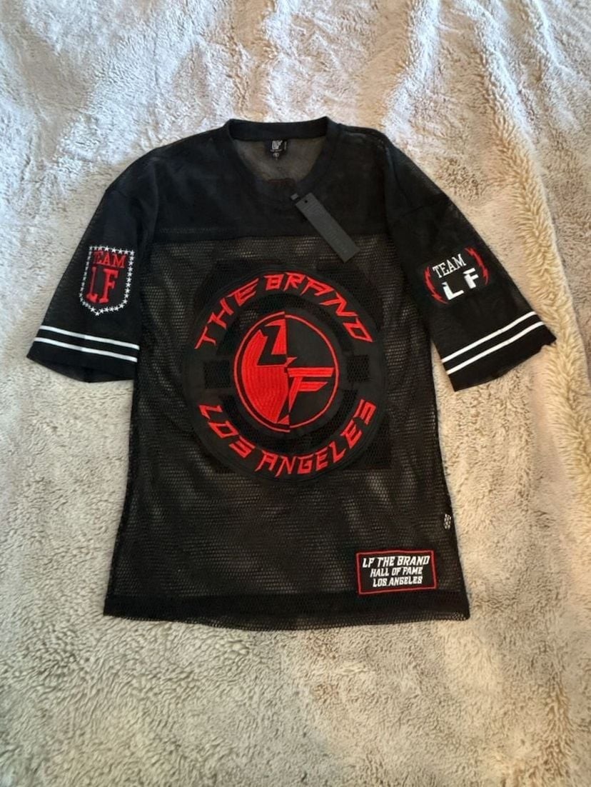 LF The Brand Mesh Jersey Size S Black Red Los Angeles 18 LF The Brand Mesh Jersey Size S Black Red Los Angeles 18