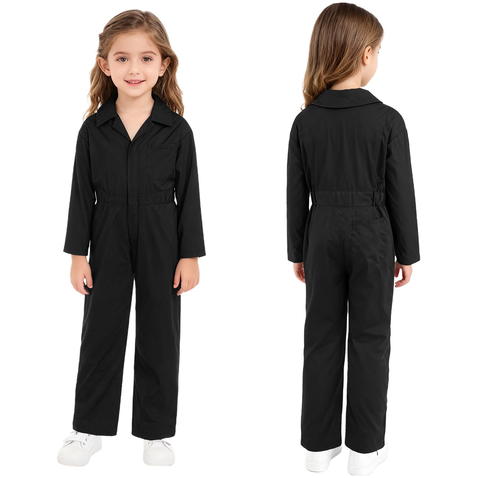 US Girls Boys Jumpsuit Overall Mechanic Boiler Suit Coverall Halloween Costume