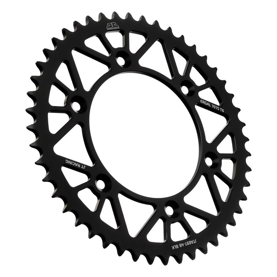 JT Aluminum Rear Sprocket - Black, 520 / 51T JTA897.51BLK