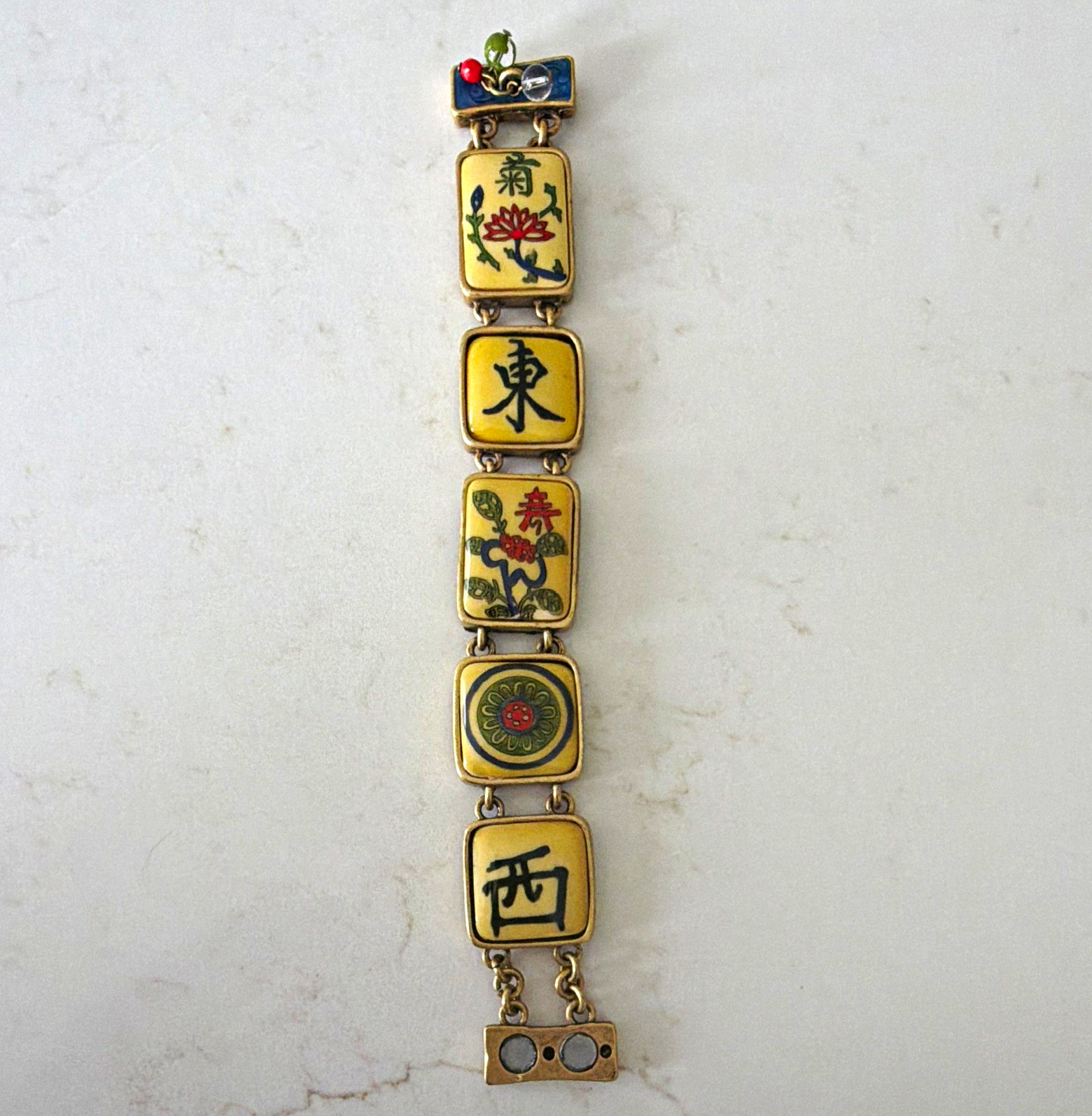 Rare, vintage Mahjong panel link bracelet from Chico\'s Rare, vintage Mahjong panel link bracelet from Chico\'s